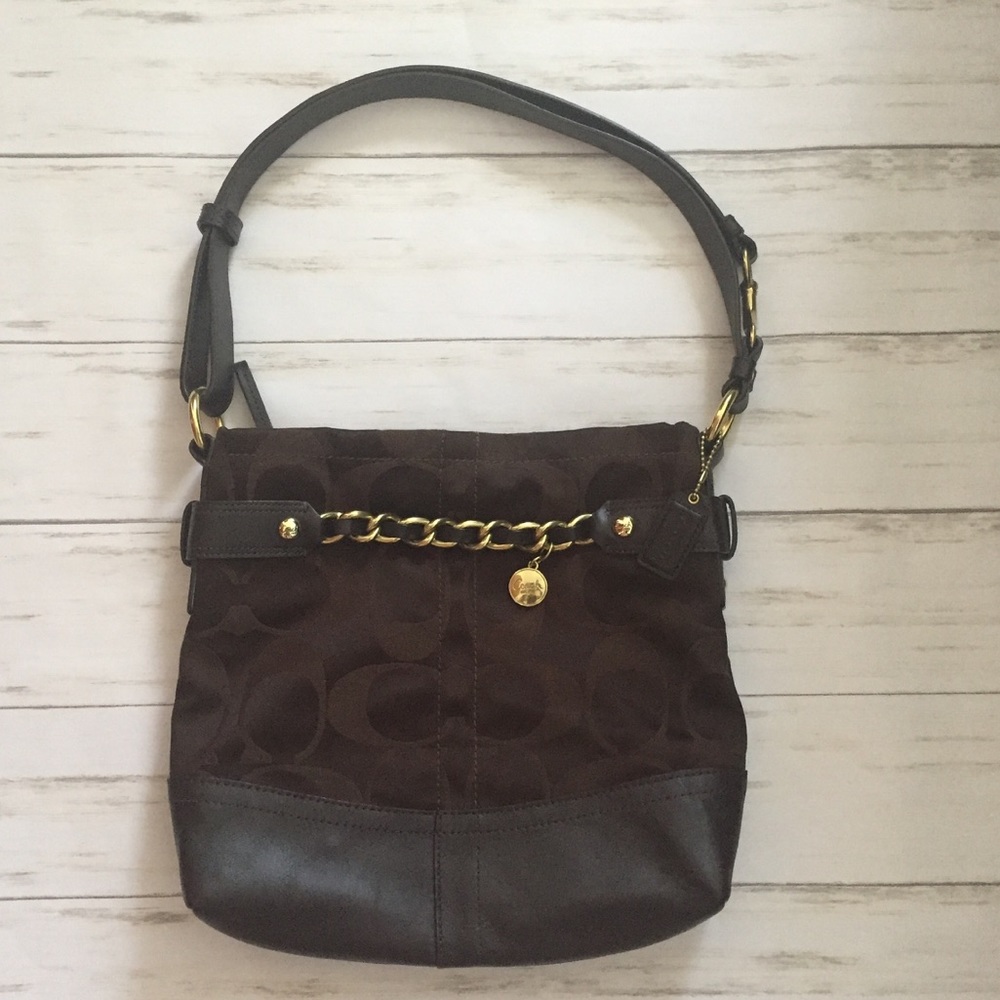 Coach Signature Brown Handbag